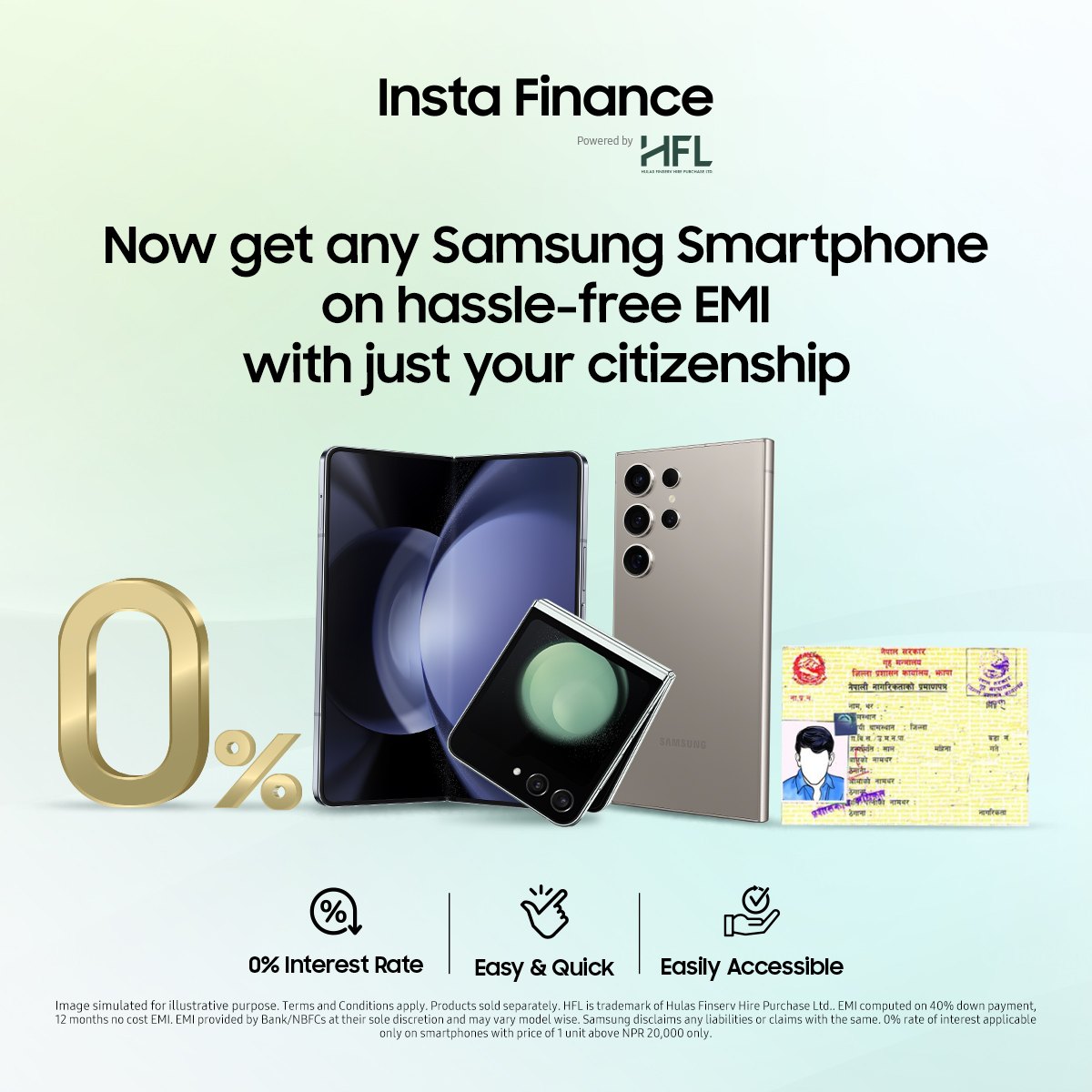 Samsung on Easy Street: 0% Interest EMIs with Hulas Finance in 15 Minutes!