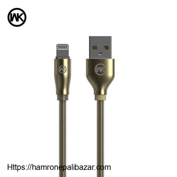 WK DESIGN metal spring full speed USB Data Cable