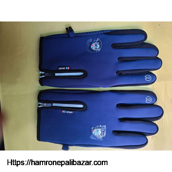 Zipper Winter gloves with screen touch - 1/1