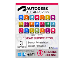 Autodesk 2025 AutoCAD Revit Maya 3DS Max Civil 3D For MacOs Windows License 1 Year full Warranty