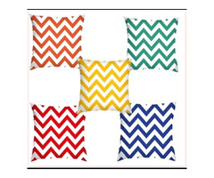 Polycotton Cushion Covers Set of 5 pcs.. 16*16 Inches - 7