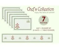 POLYLINEN TABLE RUNNERS WITH MATS.. BAKRAM - 4