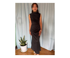 Waistcoat Skirt and Pant Set With Neck Belt - 8