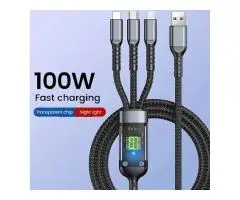 3 in 1 data Cable - 100 watt