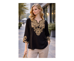 Cotton Embroidered Tops For Women - 3