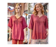 Cotton Embroidered Tops - 3